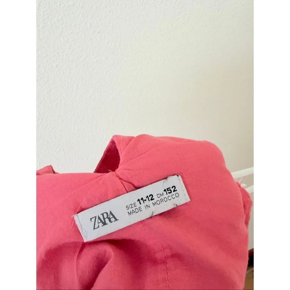 Zara Linen Girls Romper size 11-12